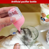 HKM-4158269 Soft Silicone Pet Nursing Bottle for Kittens and Puppies - Anti-Choking Design, Accurate Measurement Marks, Multiple Sizes