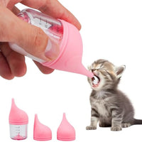 HKM-4158269 Soft Silicone Pet Nursing Bottle for Kittens and Puppies - Anti-Choking Design, Accurate Measurement Marks, Multiple Sizes