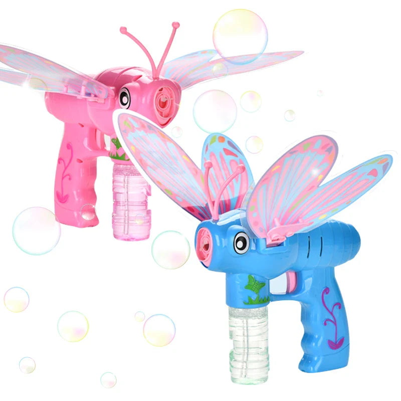 HKM-415827 Butterfly Bubble Maker with Music and Light for Outdoor Play - Ages 2-4