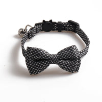HKM-4158781 Shiny Bow Tie Cat Collar - Stylish Casual Accessory for All Seasons
