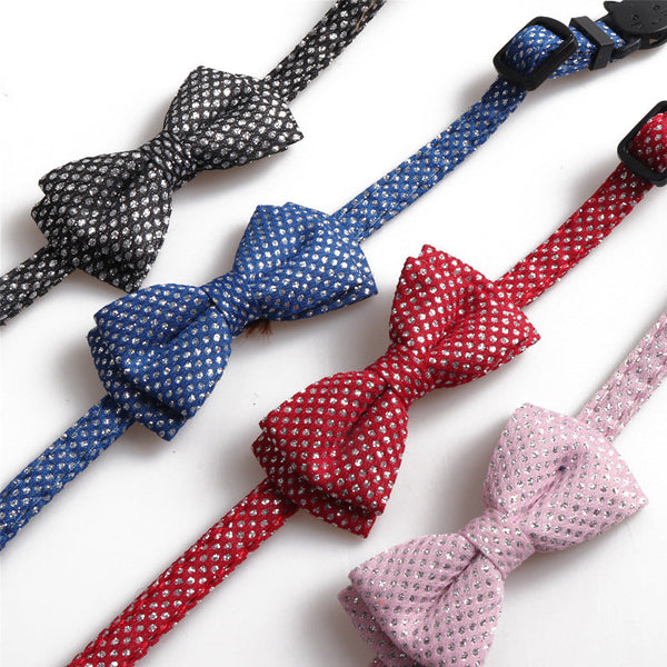 HKM-4158781 Shiny Bow Tie Cat Collar - Stylish Casual Accessory for All Seasons