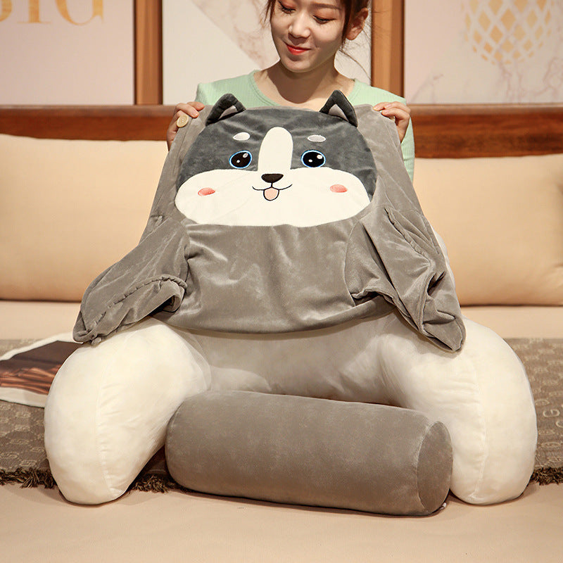 HKM-415955 Cartoon Animal-Themed Plush Back Chair Sofa Cushion for Kids' Rooms