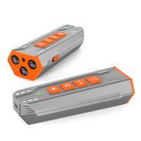 HKM-4162237 Three-Head Ultrasonic Dog Trainer - Adjustable Sensitivity, Durable ABS Material, Available in Gray/Orange or Black/Orange