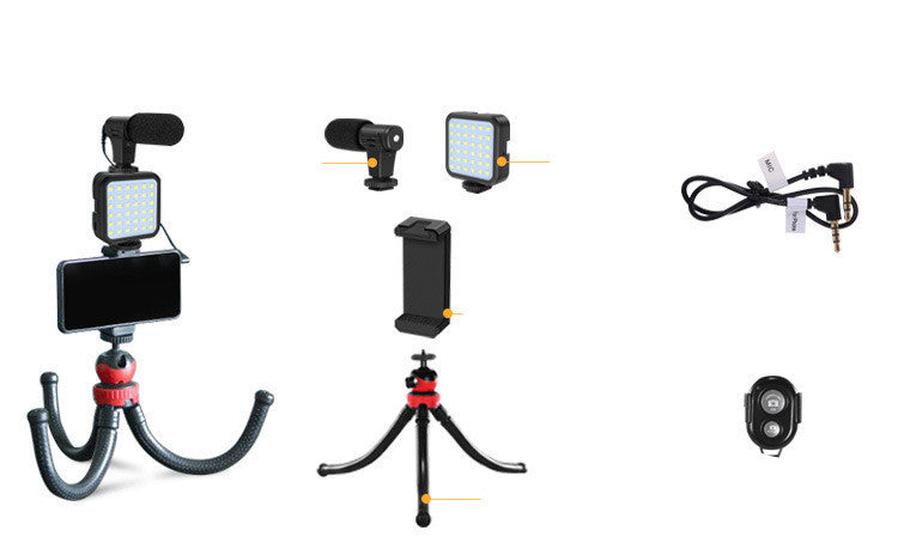 HKM-416275 Mobile Desktop Tripod Stand for Live Streaming and Recording Compatible with iPhone Models