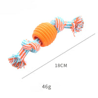 HKM-4164029 Durable Dog Chew Toy with Rope for Teeth Cleaning and Oral Health Protection - Blue