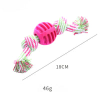 HKM-4164029 Durable Dog Chew Toy with Rope for Teeth Cleaning and Oral Health Protection - Blue