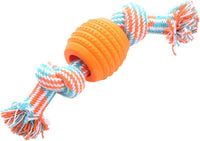HKM-4164029 Durable Dog Chew Toy with Rope for Teeth Cleaning and Oral Health Protection - Blue