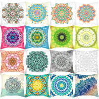 HKM-416403 Mandala Ethnic Print Single-Sided Bolster Cushion - 45x45cm, Various Colors