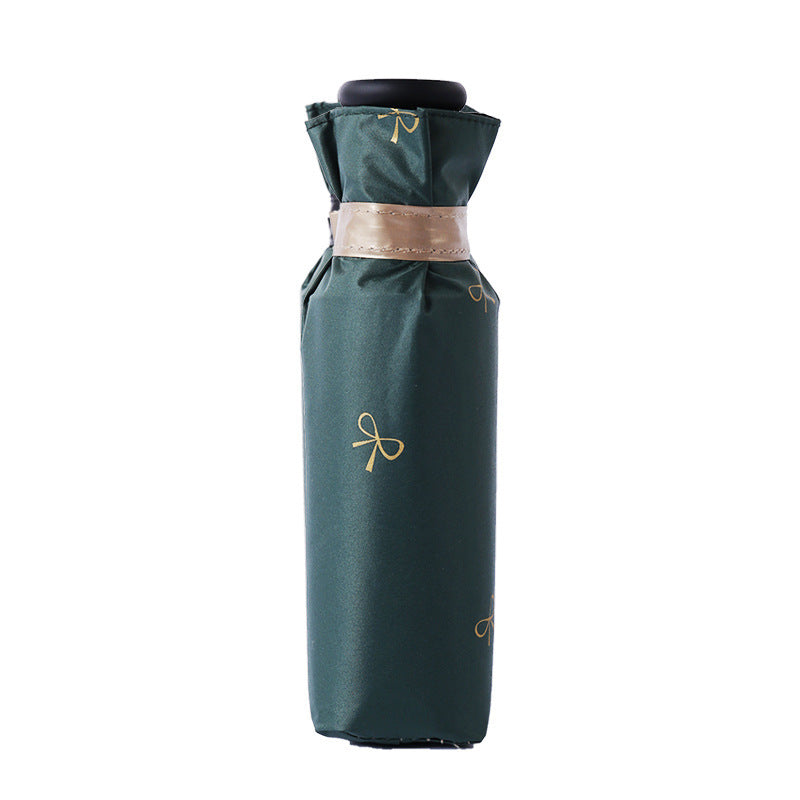 HKM-416403 Ultra-Light Compact Thumb Umbrella with UPF 50+ UV Protection in Solid Colors and Prints