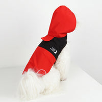 HKM-4164157 Color Contrast Patchwork Dog Raincoat in Red, Yellow, and Blue - Sizes M to 3XL