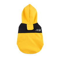 HKM-4164157 Color Contrast Patchwork Dog Raincoat in Red, Yellow, and Blue - Sizes M to 3XL