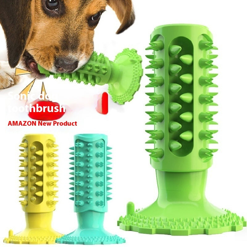 HKM-4165181 Durable Dog Molar Chew Toy - TPR Silicone Corn Dog Shape for Teeth Cleaning