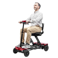 HKM-416595 4-Wheel Folding Electric Mobility Scooter for Seniors with Adjustable Settings and Long Range