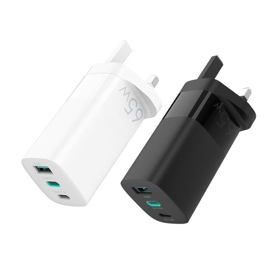 HKM-416595 GaN 65W Gallium Nitride USB-C Charger for Laptops and Mobile Devices