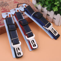 HKM-4166333 Retractable Pet Seat Belt for Cars - Nylon Safety Leash in Blue, Black, or Red (45-66CM)