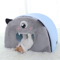 HKM-4166589 Round Detachable Plush Cat Nest - Cute Cartoon Design for Comfortable Pet Resting