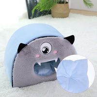 HKM-4166589 Round Detachable Plush Cat Nest - Cute Cartoon Design for Comfortable Pet Resting
