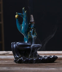 HKM-416659 Bergamot Lotus Backflow Incense Burner - Dual-Use for Home and Office Decoration