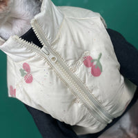 HKM-4167101 Warm Cherry Vest for Dogs - Polyester Fashion Dog Clothes for Autumn and Winter