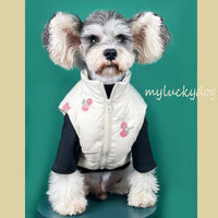 HKM-4167101 Warm Cherry Vest for Dogs - Polyester Fashion Dog Clothes for Autumn and Winter