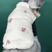 HKM-4167101 Warm Cherry Vest for Dogs - Polyester Fashion Dog Clothes for Autumn and Winter
