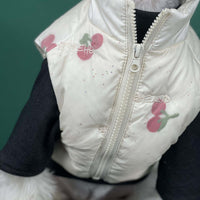 HKM-4167101 Warm Cherry Vest for Dogs - Polyester Fashion Dog Clothes for Autumn and Winter