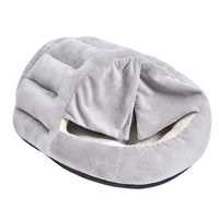 HKM-416723 Warm Velvet Cat Nest with Semi-Closed Design for Winter - 50x40cm, Soft Plush and PP Cotton