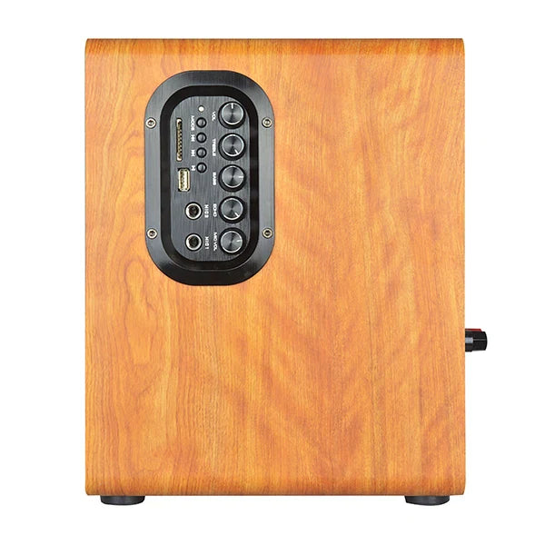 HKM-416723 Wooden Hi-Fi Bookshelf Speaker with Bluetooth, USB & SD Card Slot, 100W Power Amplifier and Remote Control