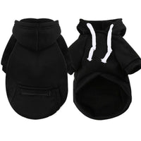 HKM-4167613 Zipper Pocket Hoodie for Small to Medium Dogs - Casual Polyester Sweatshirt in Multiple Colors