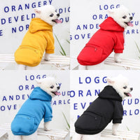 HKM-4167613 Zipper Pocket Hoodie for Small to Medium Dogs - Casual Polyester Sweatshirt in Multiple Colors