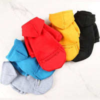 HKM-4167613 Zipper Pocket Hoodie for Small to Medium Dogs - Casual Polyester Sweatshirt in Multiple Colors