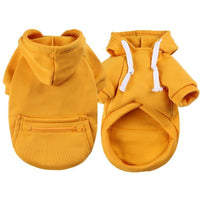 HKM-4167613 Zipper Pocket Hoodie for Small to Medium Dogs - Casual Polyester Sweatshirt in Multiple Colors