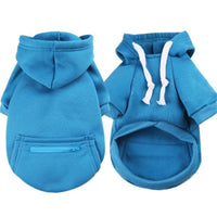 HKM-4167613 Zipper Pocket Hoodie for Small to Medium Dogs - Casual Polyester Sweatshirt in Multiple Colors
