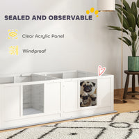 HKM-4167997 Double Room Design Whelping Box with Washable Pad for Small Dogs