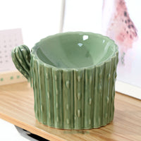 HKM-4168509 Ceramic Cat and Dog Food Bowl Set in Various Cactus Designs