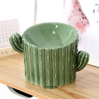 HKM-4168509 Ceramic Cat and Dog Food Bowl Set in Various Cactus Designs