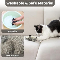 HKM-4169789 Rechargeable Interactive Cat Kicker Toy with Realistic Squirrel Sound and Motion Sensor, Soft Catnip Plush for Playful Kittens
