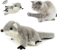 HKM-4169789 Rechargeable Interactive Cat Kicker Toy with Realistic Squirrel Sound and Motion Sensor, Soft Catnip Plush for Playful Kittens