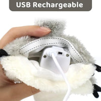 HKM-4169789 Rechargeable Interactive Cat Kicker Toy with Realistic Squirrel Sound and Motion Sensor, Soft Catnip Plush for Playful Kittens