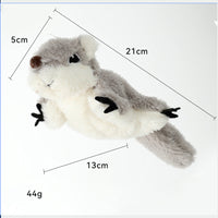 HKM-4169789 Rechargeable Interactive Cat Kicker Toy with Realistic Squirrel Sound and Motion Sensor, Soft Catnip Plush for Playful Kittens