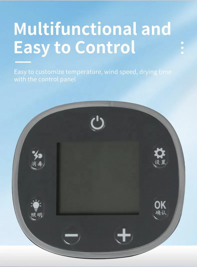 HKM-416979 Smart 360-Degree Temperature Controlled Pet Dryer for Cats and Small Dogs - Indoor Bathing Use