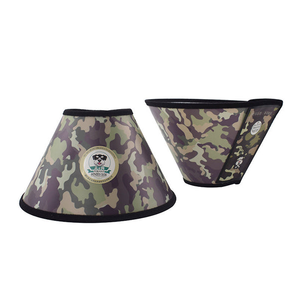 HKM-4170301 Elizabeth Protective Circle for Dogs - American Flag & Camouflage Styles, Flannel Edging, Various Sizes