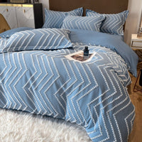 HKM-417043 Universal Bed Sheet and Quilt Cover Set - Fitted and Three-Piece Options Available in Various Sizes