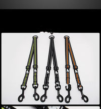 HKM-4172093 Double-Headed Nylon Dog Leash for Outdoor Use - Multiple Sizes Available