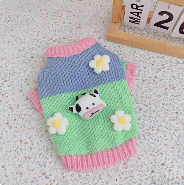 HKM-4172861 Cozy Blended Fabric Dog Sweater for Autumn and Winter Wear