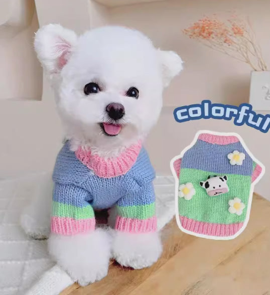 HKM-4172861 Cozy Blended Fabric Dog Sweater for Autumn and Winter Wear