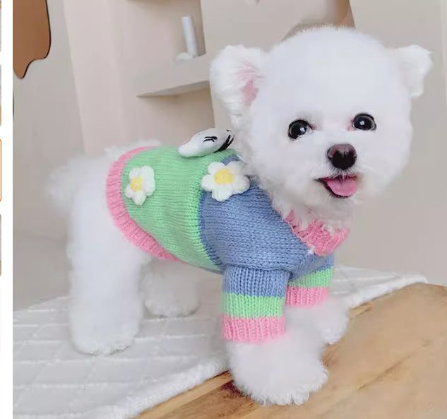 HKM-4172861 Cozy Blended Fabric Dog Sweater for Autumn and Winter Wear