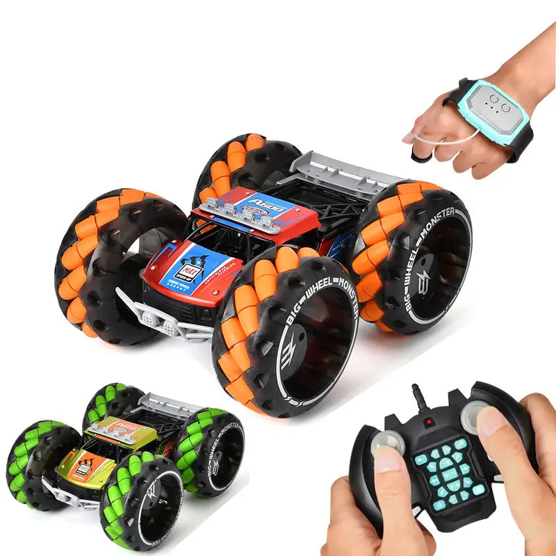 HKM-417299 Big Wheel Drift Remote Control Stunt Car - 2.4G Dual Mode, 6 Channels, Indoor/Outdoor Rock Climbing Buggy
