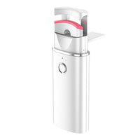HKM-417299 Portable Rechargeable Eyelash Curler with Manual and Charging Cable - White