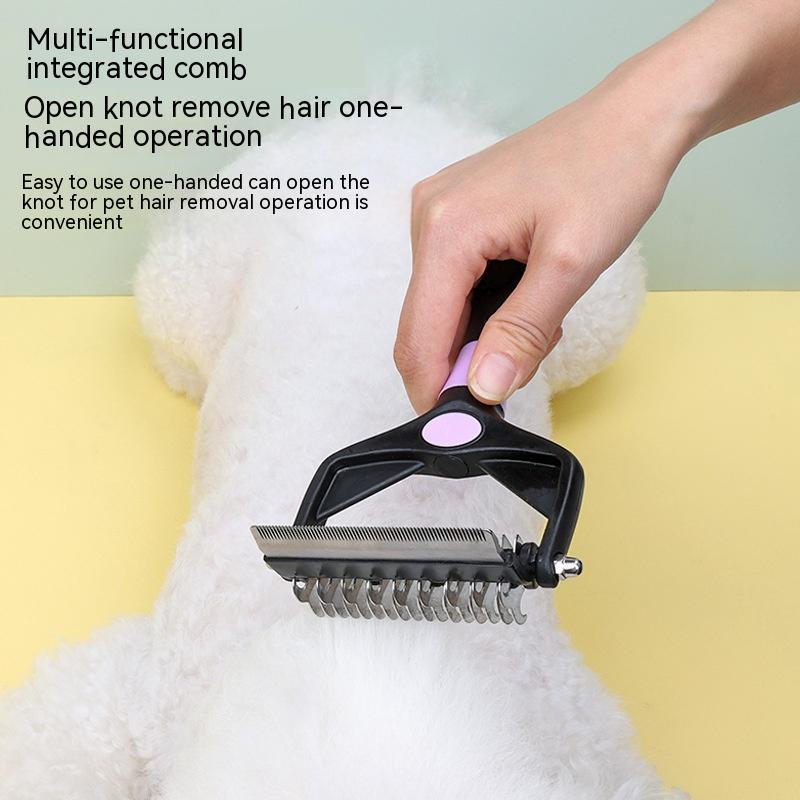 HKM-4173885 Folding Pet Comb for Easy Knot and Hair Removal - Suitable for Dogs and Cats